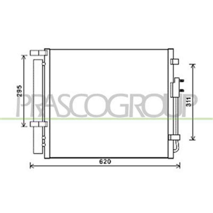 HN818C001_1.JPG Condensatore Per Hyundai Santa Fe (cm) Dal 2010 Al 2012