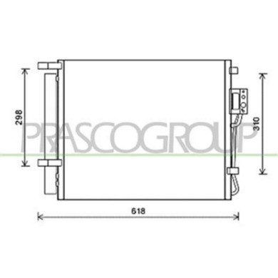 HN818C002_1.JPG Condensatore Per Hyundai Santa Fe (cm) Dal 2010 Al 2012