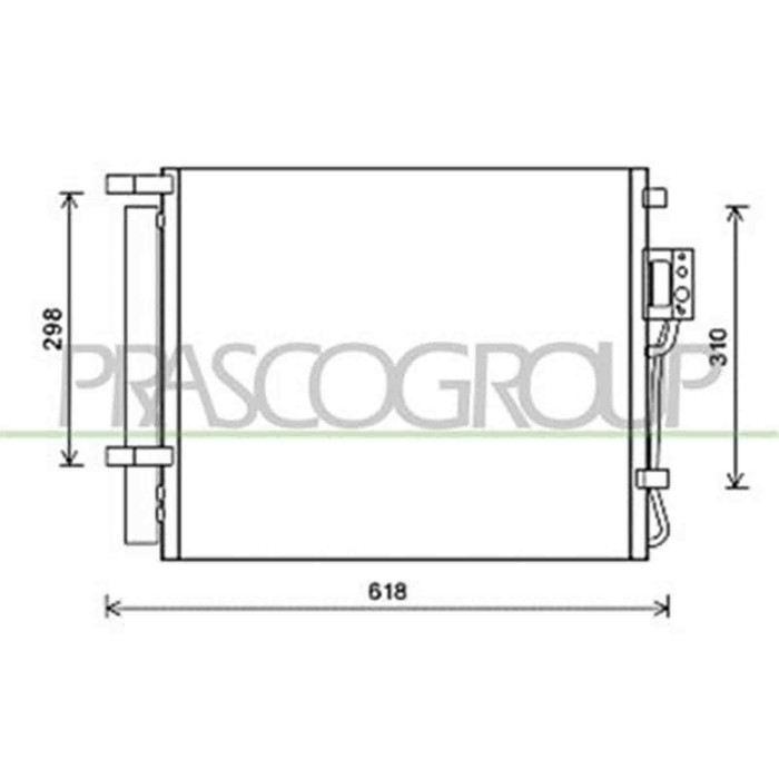 HN818C002_1.JPG Condensatore Per Hyundai Santa Fe (cm) Dal 2010 Al 2012