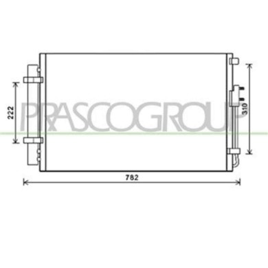 HN818C003_1.JPG Condensatore Per Hyundai Santa Fe (cm) Dal 2010 Al 2012