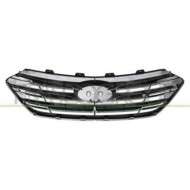 HN8302001_1.JPG Griglia Radiatore Nera Con Modanature E Cornice Cromate Per Hyundai Santa Fe (dm) Dal 2016 Al 2018