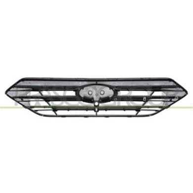 HN8302011_1.JPG Griglia Radiatore Nera Con Modanature Cromate Per Hyundai Santa Fe (dm) Dal 2016 Al 2018
