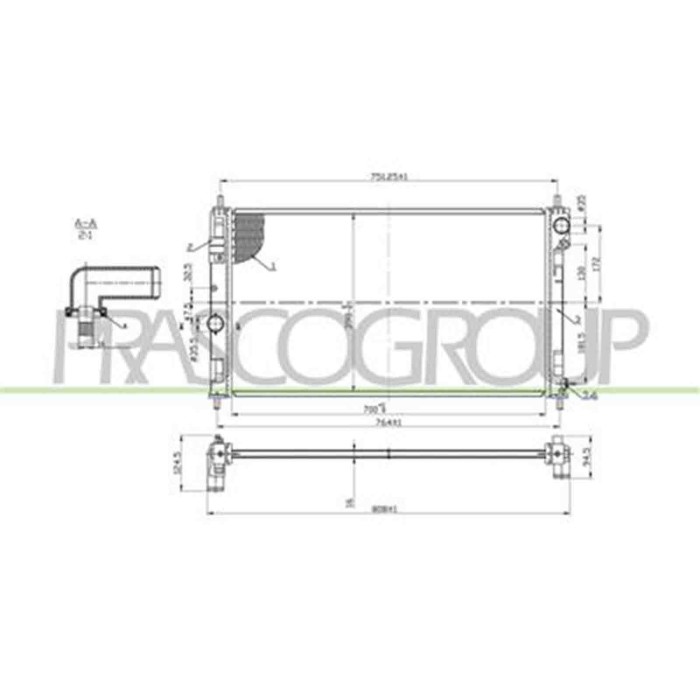 JE030R001_2.JPG Radiatore Per Jeep Compass (mk49) Dal 2007 Al 2011