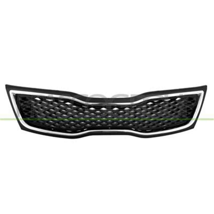 KI0612001_1.JPG Griglia Radiatore Nera Con Cornice Cromata Per Kia Optima (tf) Dal 2013 Al 2015