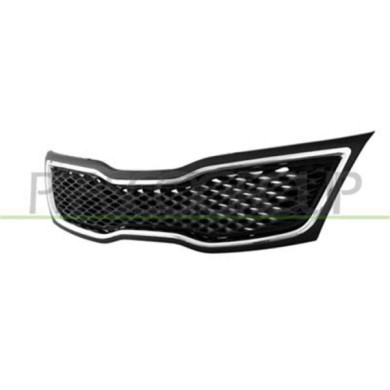 KI0612001_2.JPG Griglia Radiatore Nera Con Cornice Cromata Per Kia Optima (tf) Dal 2013 Al 2015