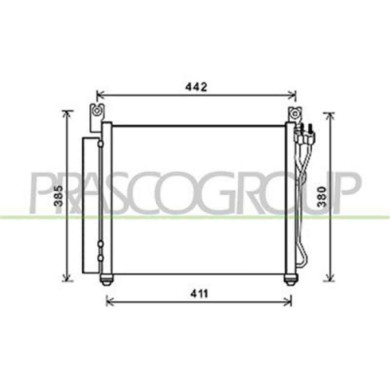 KI322C001_1.JPG Condensatore Per Kia Picanto Dal 2008 Al 2010