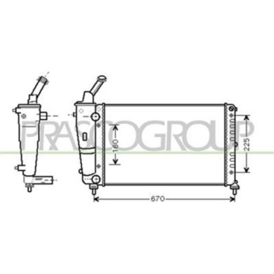 LA001R008_1.JPG Radiatore Per Lancia Ypsilon Dal 1996 Al 2003