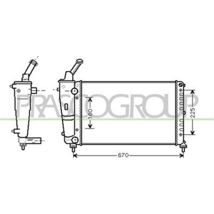 LA001R008_1.JPG Radiatore Per Lancia Ypsilon Dal 1996 Al 2003