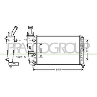 LA001R009_1.JPG Radiatore Per Lancia Ypsilon Dal 1996 Al 2003