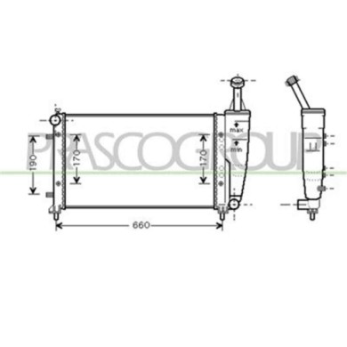 LA002R003_1.JPG Radiatore Per Lancia Ypsilon Dal 2003 Al 2006