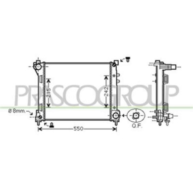 LA004R001_1.JPG Radiatore Per Lancia Ypsilon Dal 2011 Al 2015