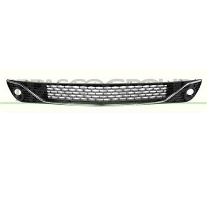 LA0062130_1.JPG Griglia Centrale Paraurti Nera Con Modanatura Cromata Per Lancia Ypsilon Dal 2015 Al 2024