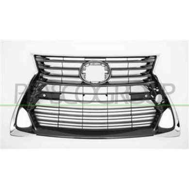 LS4282011_1.JPG Griglia Radiatore Nera Con Modanatura Cromata Con Fori Pdc Per Lexus Gs (l10) Dal 2015