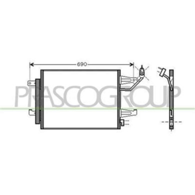 MB324C002_1.JPG Condensatore Per Mitsubishi Colt Dal 2004 Al 2008